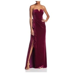 Aidan Mattox Formal Strapless Velvet Dress Size 10